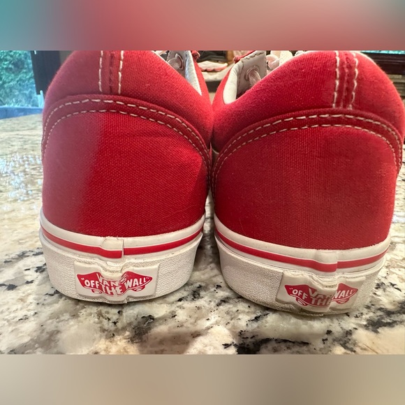 Vans Red/White Womens Shoes - Picture 4 of 6